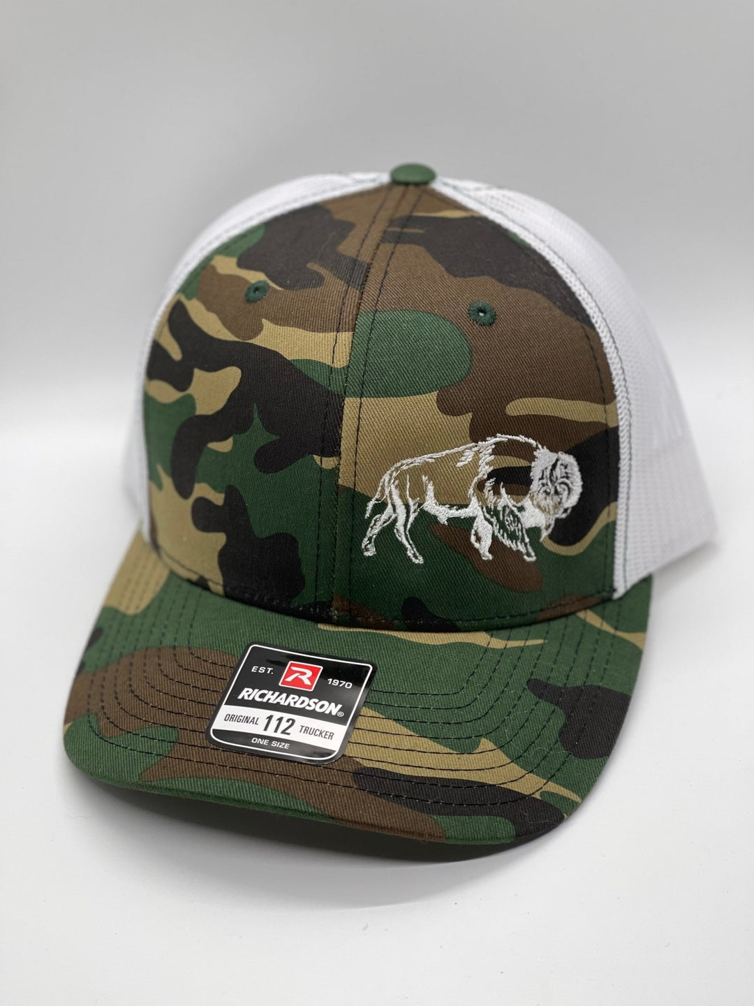 Wandering Buffalo Outline Swamp Cracker Snapback Hat - Swamp Cracker Outdoor Apparel