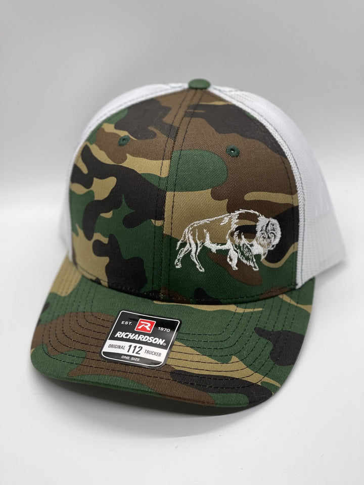 Wandering Buffalo Outline Swamp Cracker Snapback Hat - Swamp Cracker Outdoor Apparel
